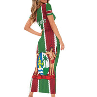 Custom Suriname Football Family Matching Short Sleeve Bodycon Dress and Hawaiian Shirt 2025 Go Natio Flag Color