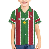 Custom Suriname Football Family Matching Short Sleeve Bodycon Dress and Hawaiian Shirt 2025 Go Natio Flag Color