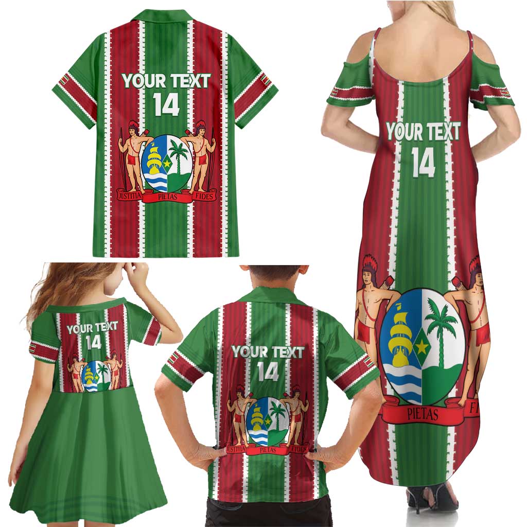 Custom Suriname Football Family Matching Summer Maxi Dress and Hawaiian Shirt 2025 Go Natio Flag Color