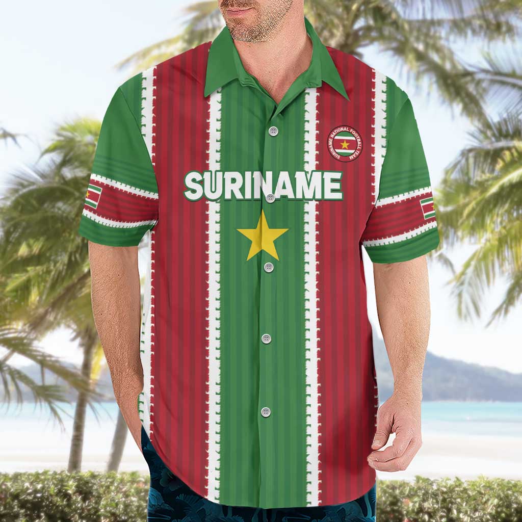Custom Suriname Football Hawaiian Shirt 2025 Go Natio Flag Color