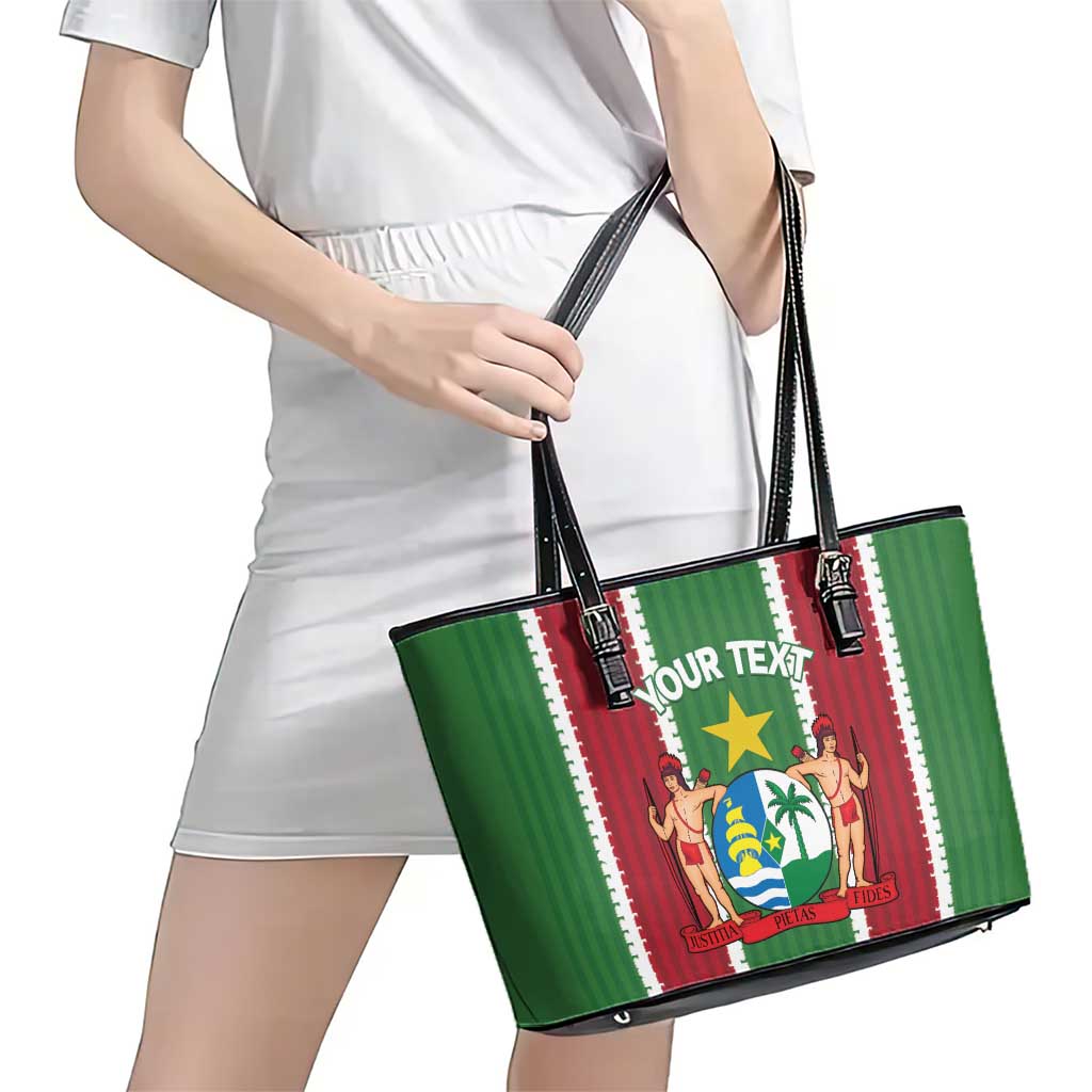 Custom Suriname Football Leather Tote Bag 2025 Go Natio Flag Color