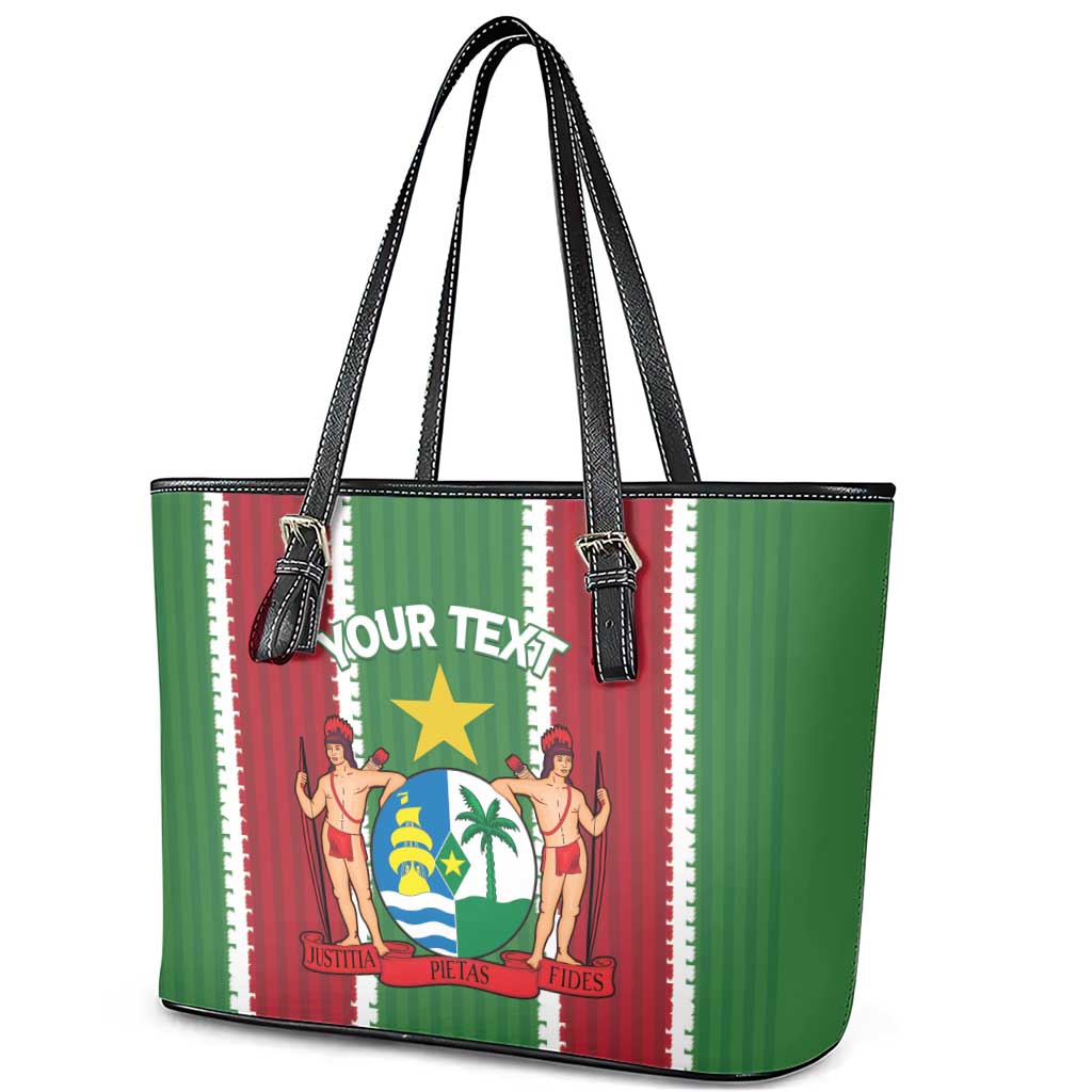 Custom Suriname Football Leather Tote Bag 2025 Go Natio Flag Color