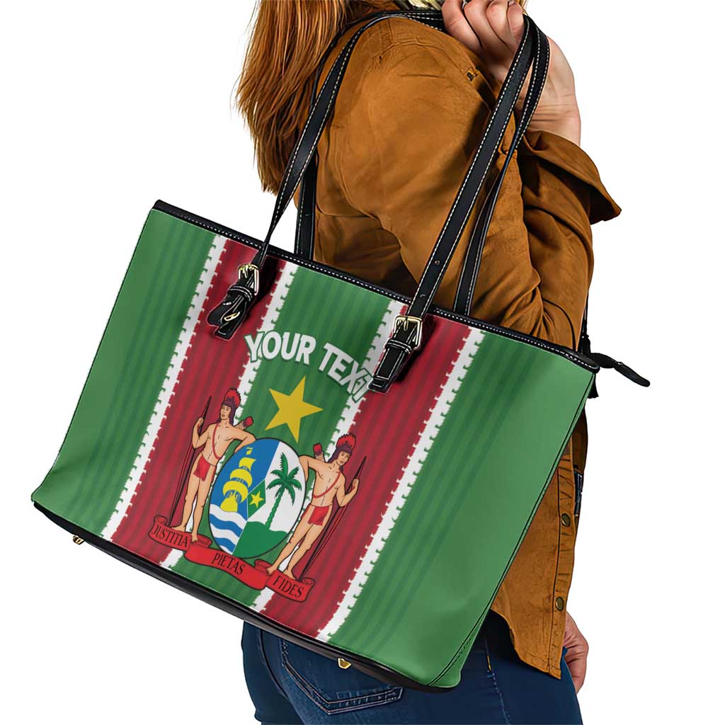 Custom Suriname Football Leather Tote Bag 2025 Go Natio Flag Color