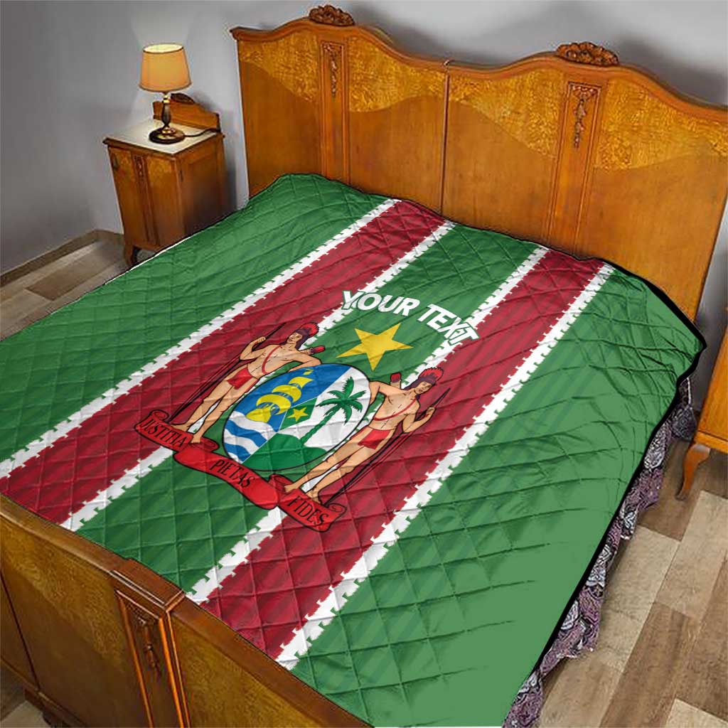 Custom Suriname Football Quilt 2025 Go Natio Flag Color