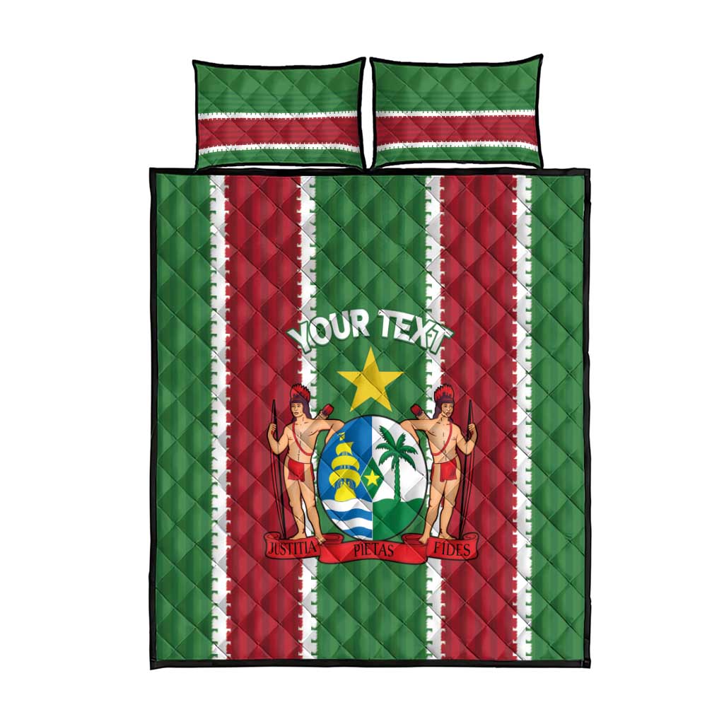 Custom Suriname Football Quilt Bed Set 2025 Go Natio Flag Color