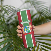 Custom Suriname Football Skinny Tumbler 2025 Go Natio Flag Color