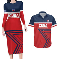 Custom Cuba Football Couples Matching Long Sleeve Bodycon Dress and Hawaiian Shirt 2025 Los Leones del Caribe