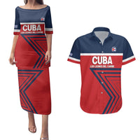 Custom Cuba Football Couples Matching Puletasi and Hawaiian Shirt 2025 Los Leones del Caribe