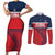 Custom Cuba Football Couples Matching Short Sleeve Bodycon Dress and Long Sleeve Button Shirt 2025 Los Leones del Caribe