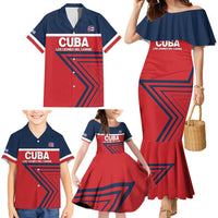 Custom Cuba Football Family Matching Mermaid Dress and Hawaiian Shirt 2025 Los Leones del Caribe