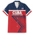 Custom Cuba Football Family Matching Off The Shoulder Long Sleeve Dress and Hawaiian Shirt 2025 Los Leones del Caribe