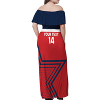 Custom Cuba Football Family Matching Off Shoulder Maxi Dress and Hawaiian Shirt 2025 Los Leones del Caribe