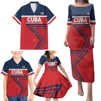 Custom Cuba Football Family Matching Puletasi and Hawaiian Shirt 2025 Los Leones del Caribe