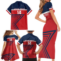 Custom Cuba Football Family Matching Short Sleeve Bodycon Dress and Hawaiian Shirt 2025 Los Leones del Caribe