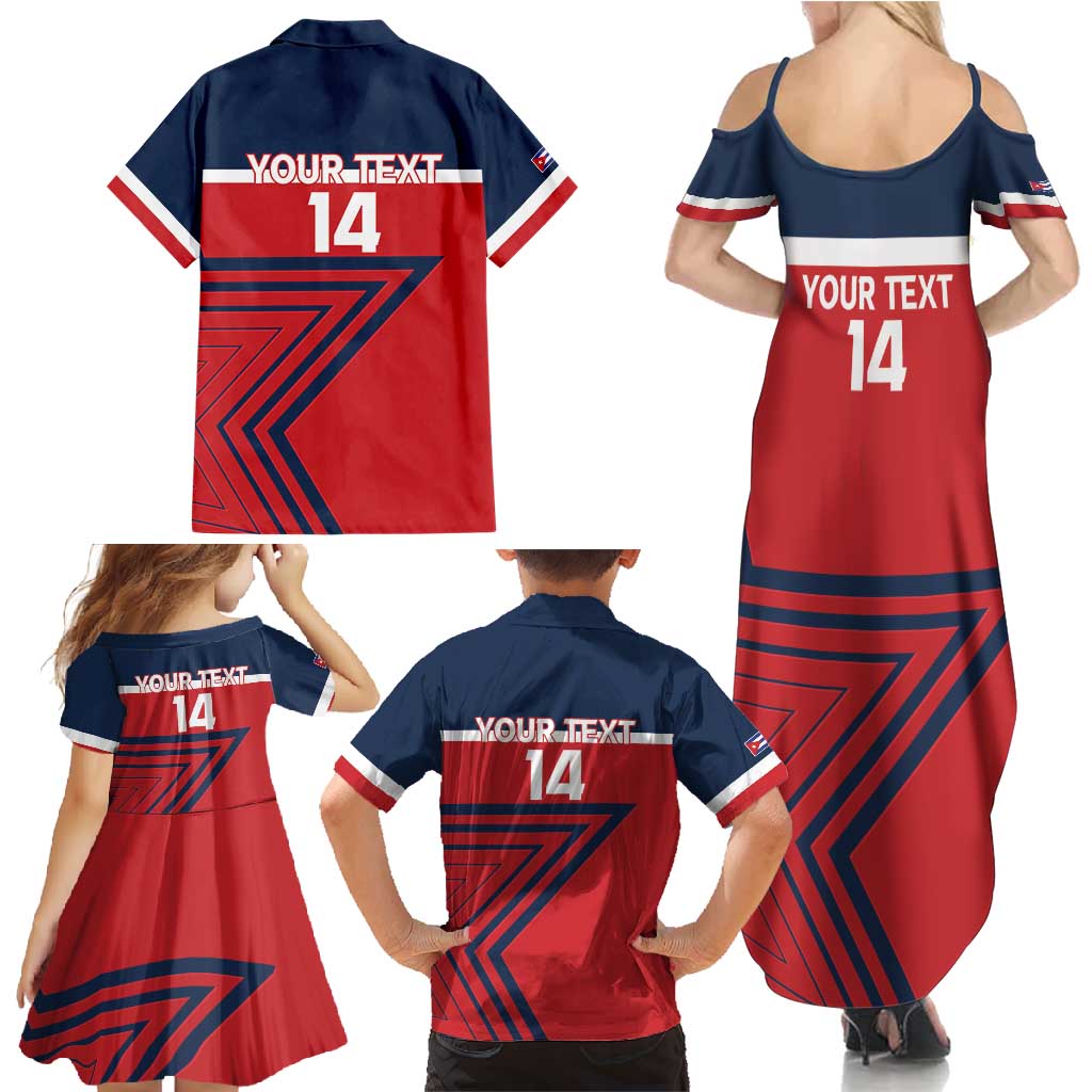 Custom Cuba Football Family Matching Summer Maxi Dress and Hawaiian Shirt 2025 Los Leones del Caribe