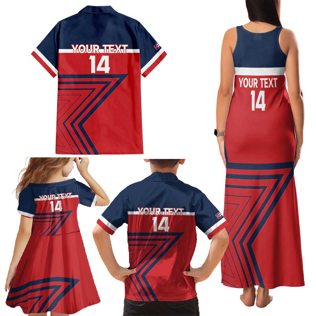 Custom Cuba Football Family Matching Tank Maxi Dress and Hawaiian Shirt 2025 Los Leones del Caribe