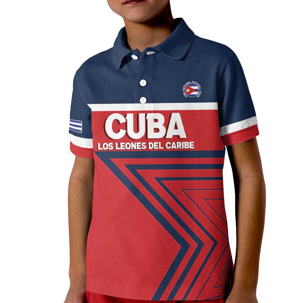 Custom Cuba Football Kid Polo Shirt 2025 Los Leones del Caribe