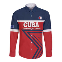 Custom Cuba Football Long Sleeve Button Shirt 2025 Los Leones del Caribe