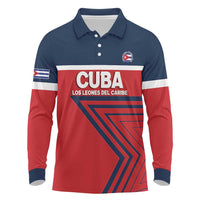 Custom Cuba Football Long Sleeve Polo Shirt 2025 Los Leones del Caribe