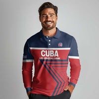 Custom Cuba Football Long Sleeve Polo Shirt 2025 Los Leones del Caribe
