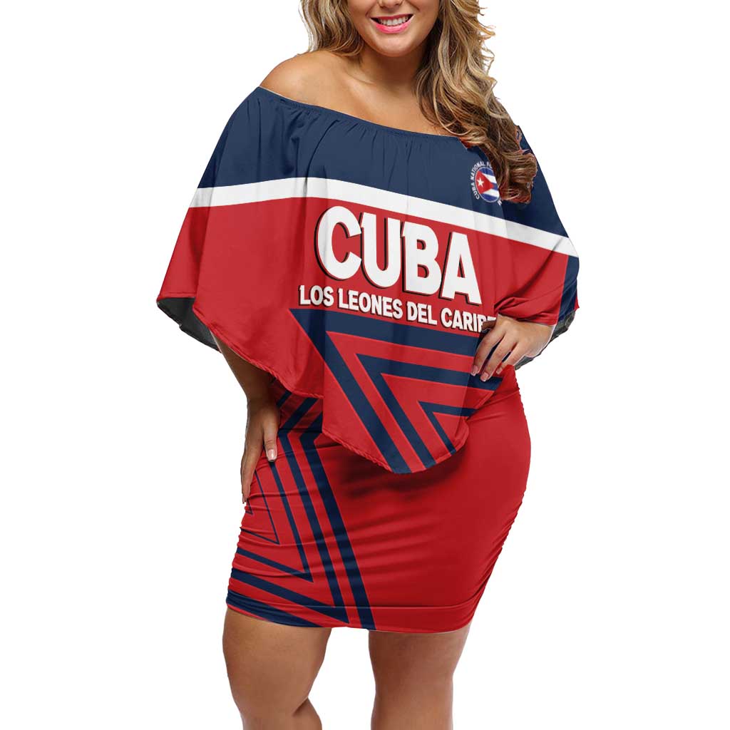 Custom Cuba Football Off Shoulder Short Dress 2025 Los Leones del Caribe