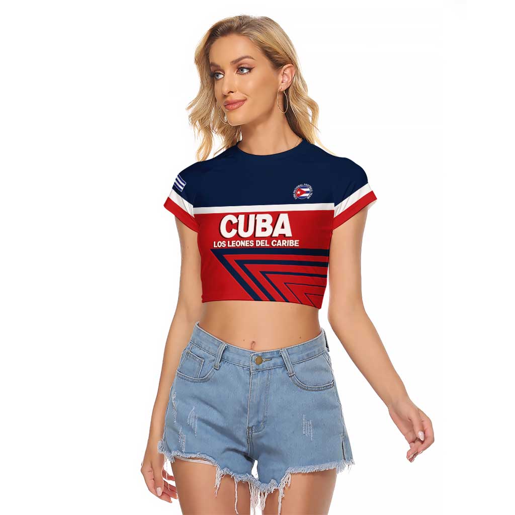 Custom Cuba Football Raglan Cropped T Shirt 2025 Los Leones del Caribe