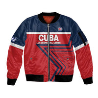 Custom Cuba Football Sleeve Zip Bomber Jacket 2025 Los Leones del Caribe