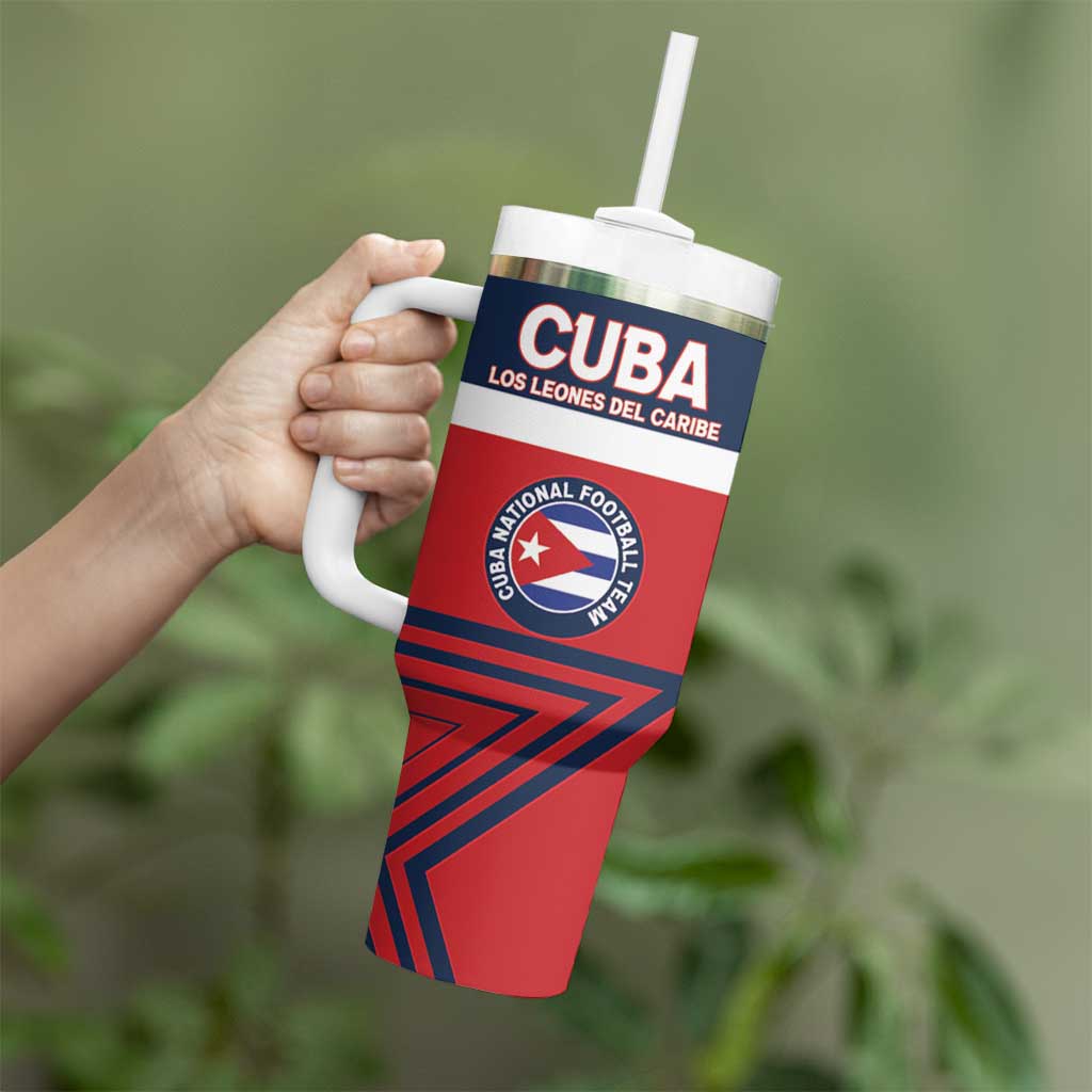 Custom Cuba Football Tumbler With Handle 2025 Los Leones del Caribe