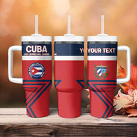 Custom Cuba Football Tumbler With Handle 2025 Los Leones del Caribe