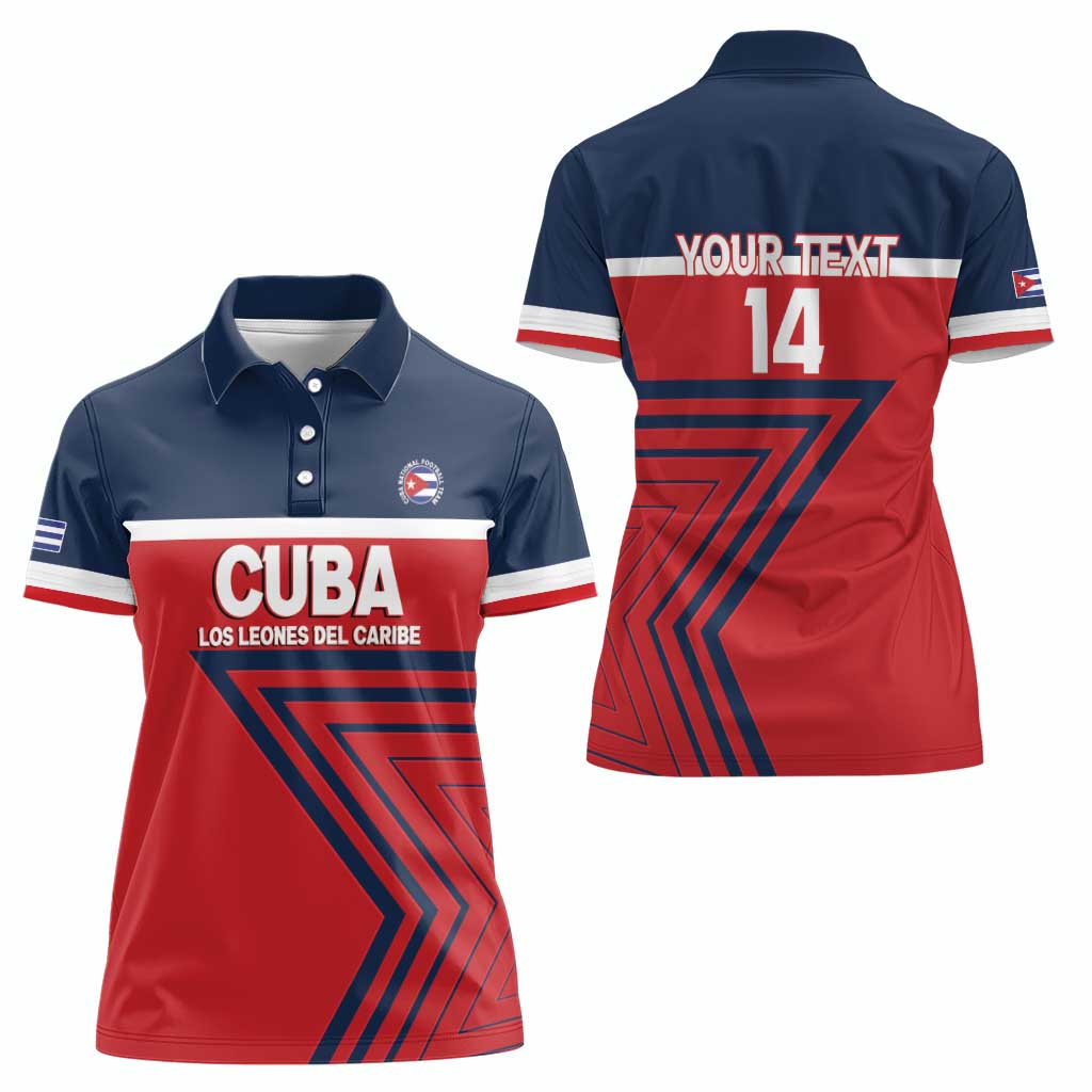 Custom Cuba Football Women Polo Shirt 2025 Los Leones del Caribe