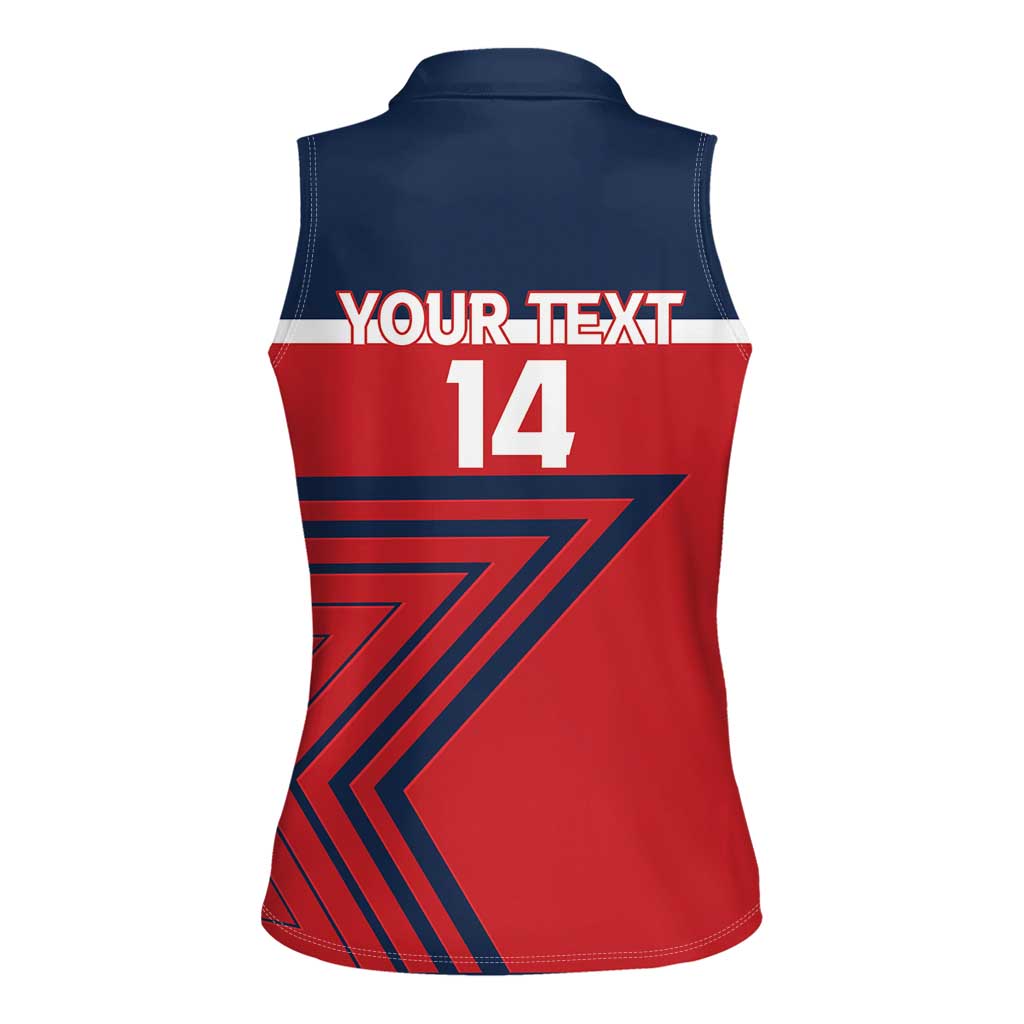 Custom Cuba Football Women Sleeveless Polo Shirt 2025 Los Leones del Caribe