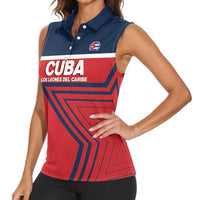 Custom Cuba Football Women Sleeveless Polo Shirt 2025 Los Leones del Caribe
