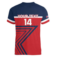 Custom Cuba Football Women V-Neck T-Shirt 2025 Los Leones del Caribe