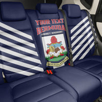 Custom Bermuda Football Back Car Seat Cover 2025 Go Gombey Warriors - Blue