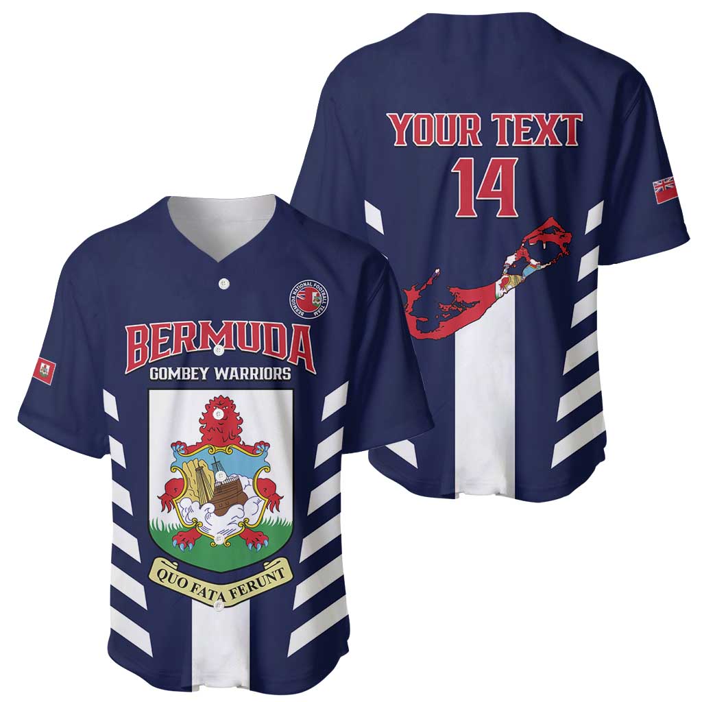 Custom Bermuda Football Baseball Jersey 2025 Go Gombey Warriors - Blue