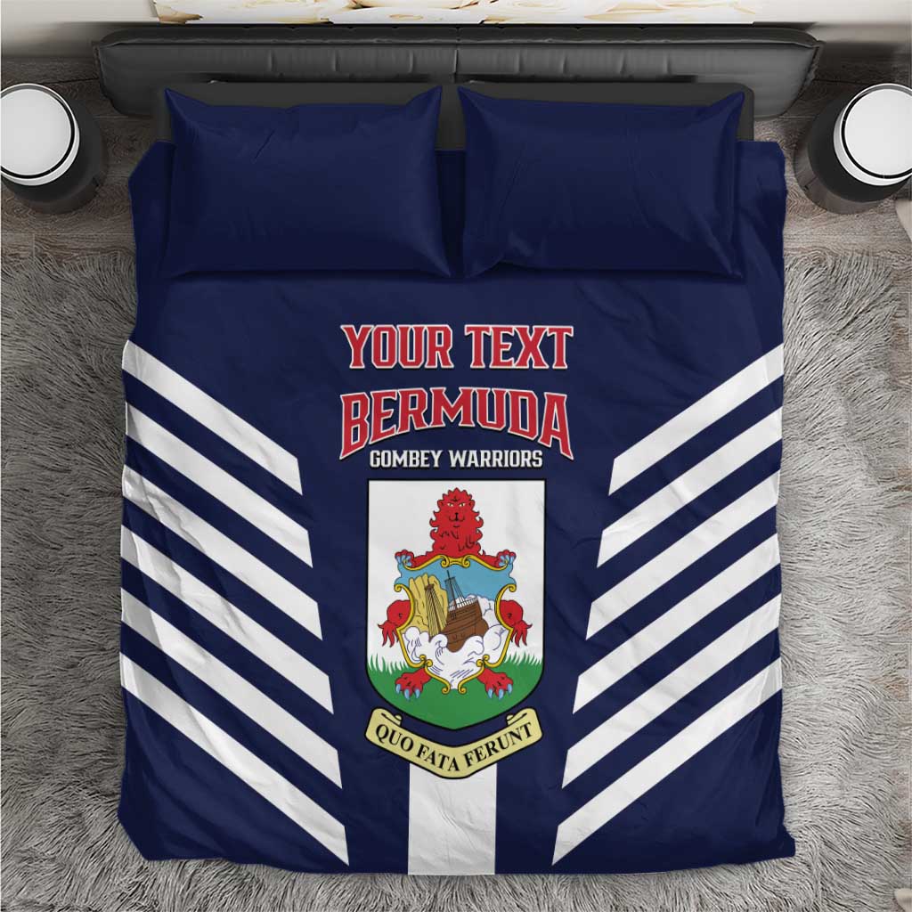 Custom Bermuda Football Bedding Set 2025 Go Gombey Warriors - Blue