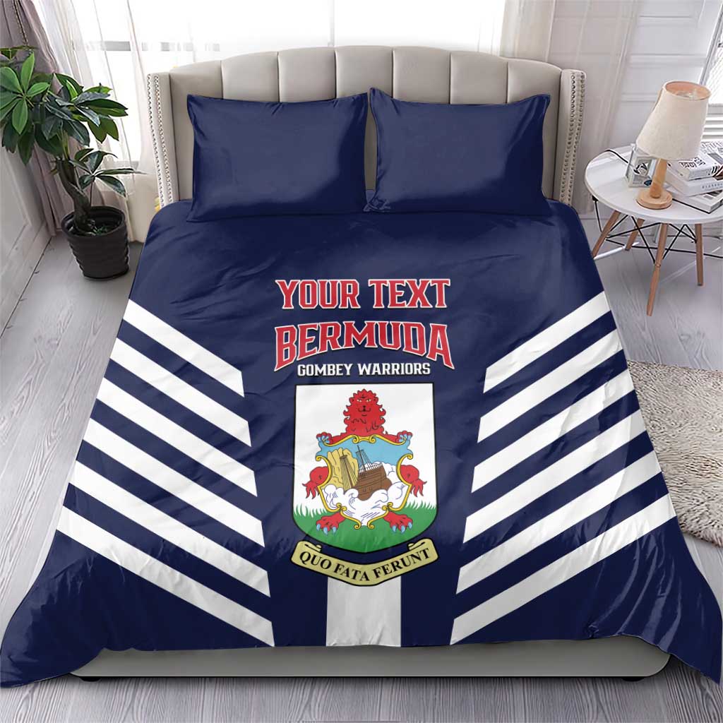 Custom Bermuda Football Bedding Set 2025 Go Gombey Warriors - Blue