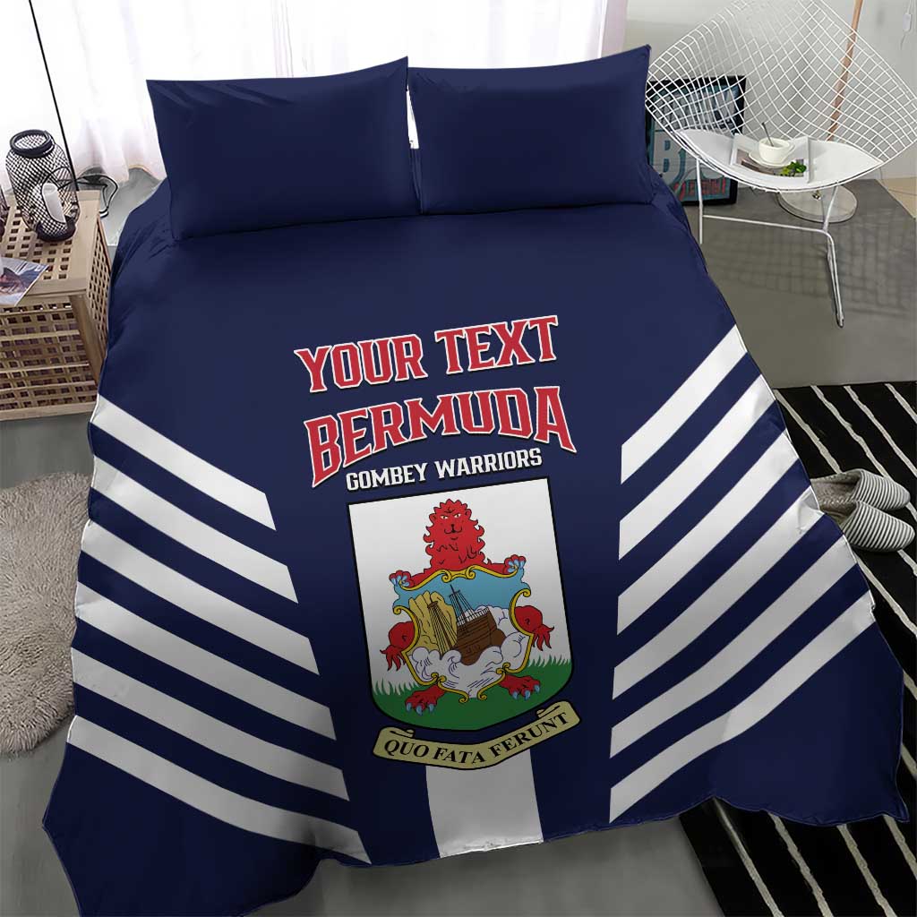 Custom Bermuda Football Bedding Set 2025 Go Gombey Warriors - Blue