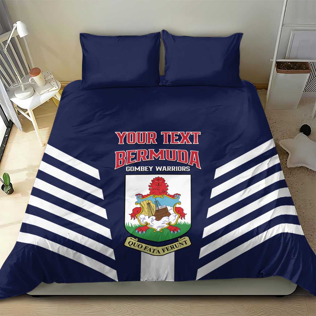 Custom Bermuda Football Bedding Set 2025 Go Gombey Warriors - Blue
