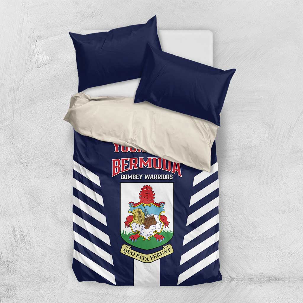 Custom Bermuda Football Bedding Set 2025 Go Gombey Warriors - Blue