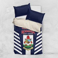 Custom Bermuda Football Bedding Set 2025 Go Gombey Warriors - Blue