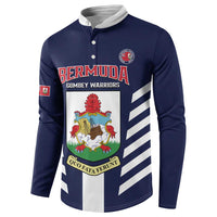 Custom Bermuda Football Button Sweatshirt 2025 Go Gombey Warriors - Blue