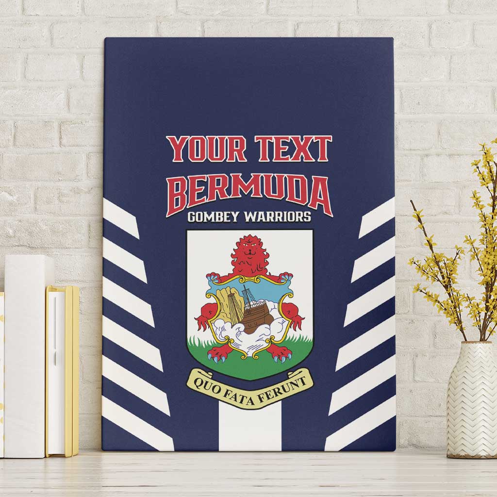 Custom Bermuda Football Canvas Wall Art 2025 Go Gombey Warriors - Blue