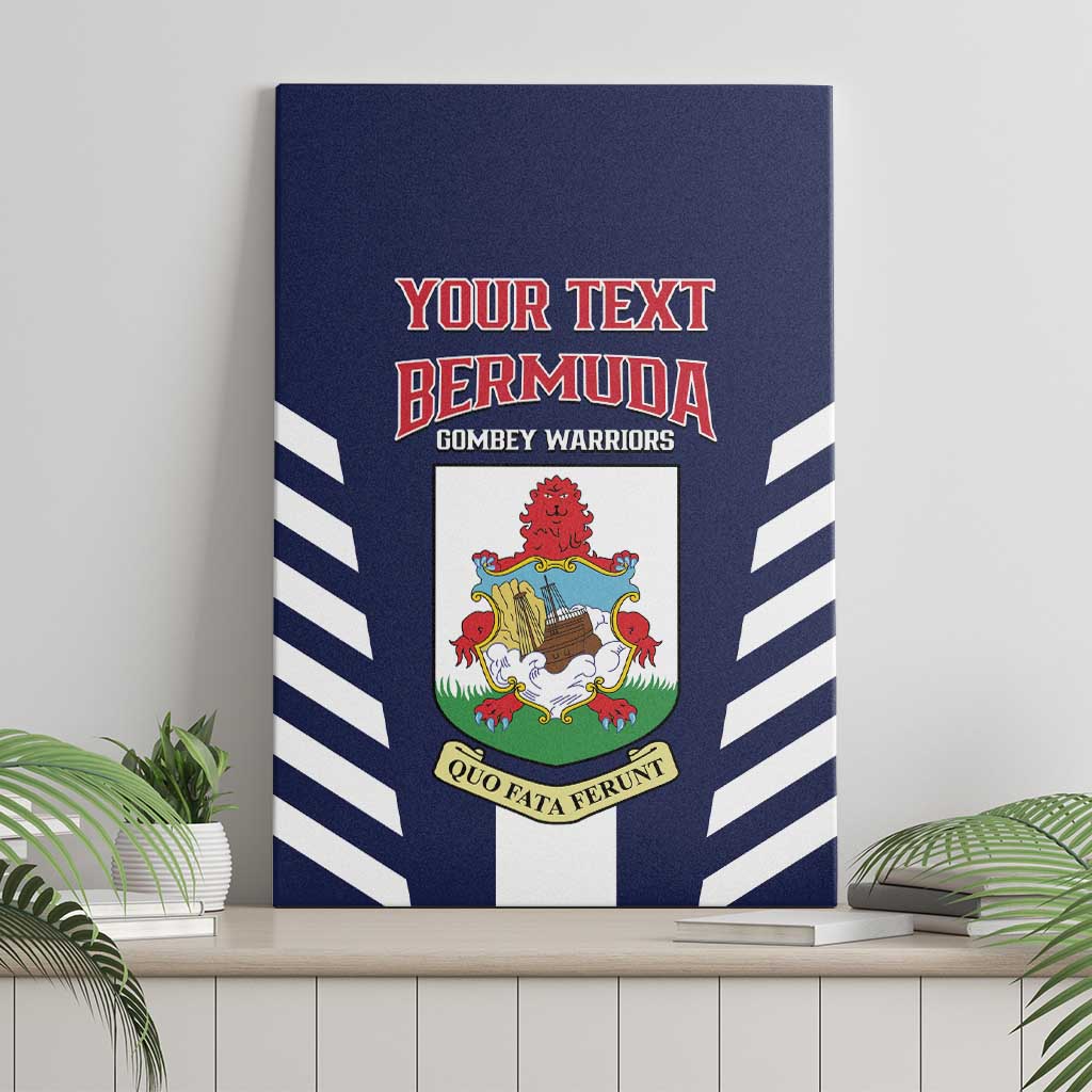 Custom Bermuda Football Canvas Wall Art 2025 Go Gombey Warriors - Blue
