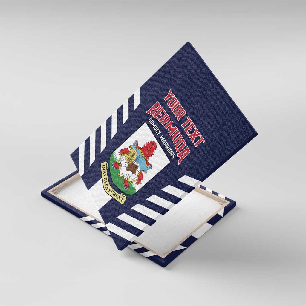 Custom Bermuda Football Canvas Wall Art 2025 Go Gombey Warriors - Blue