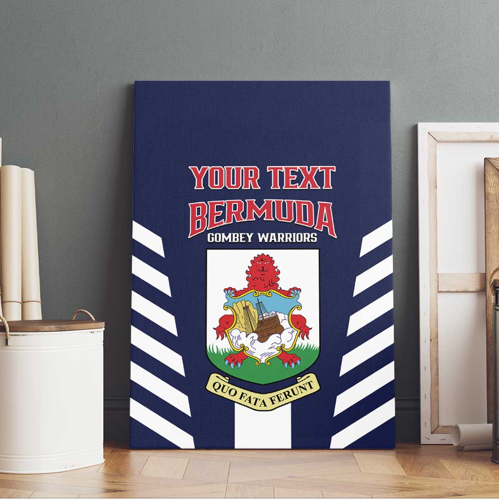 Custom Bermuda Football Canvas Wall Art 2025 Go Gombey Warriors - Blue