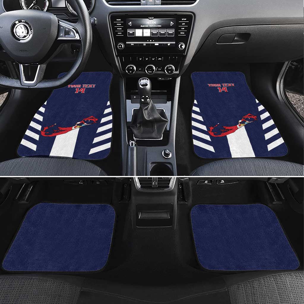 Custom Bermuda Football Car Mats 2025 Go Gombey Warriors - Blue
