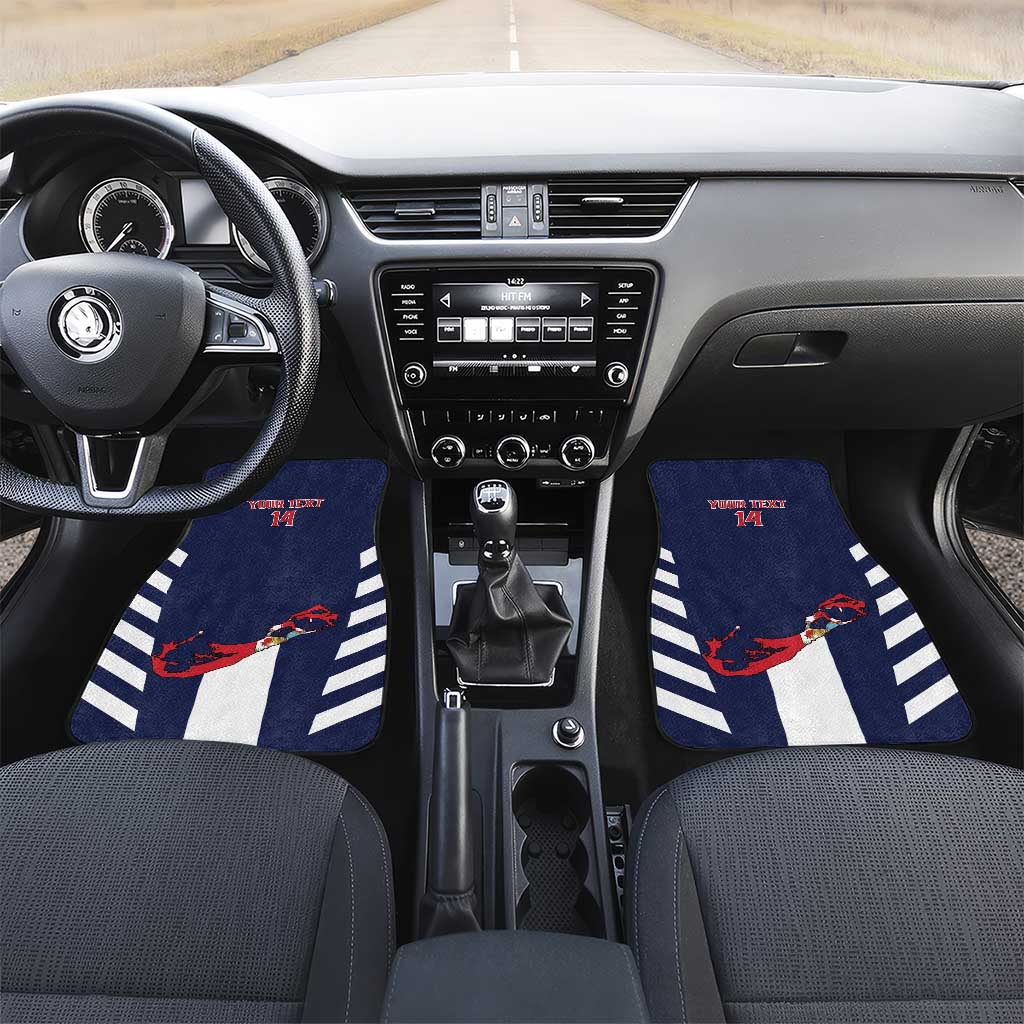 Custom Bermuda Football Car Mats 2025 Go Gombey Warriors - Blue