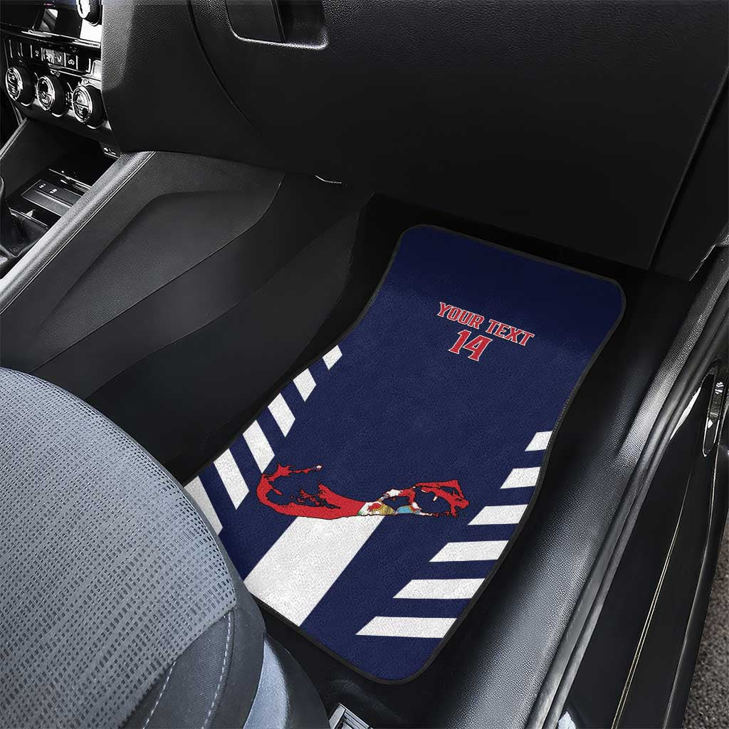 Custom Bermuda Football Car Mats 2025 Go Gombey Warriors - Blue