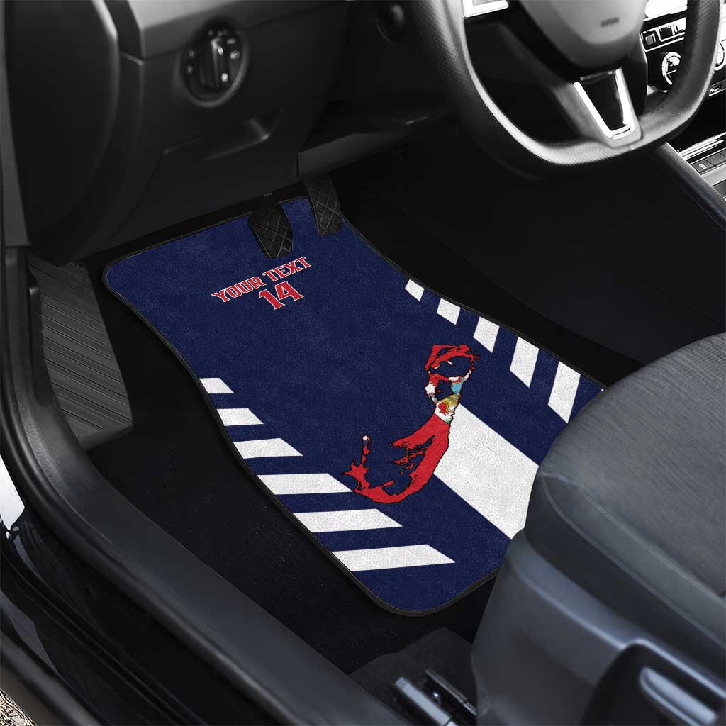 Custom Bermuda Football Car Mats 2025 Go Gombey Warriors - Blue